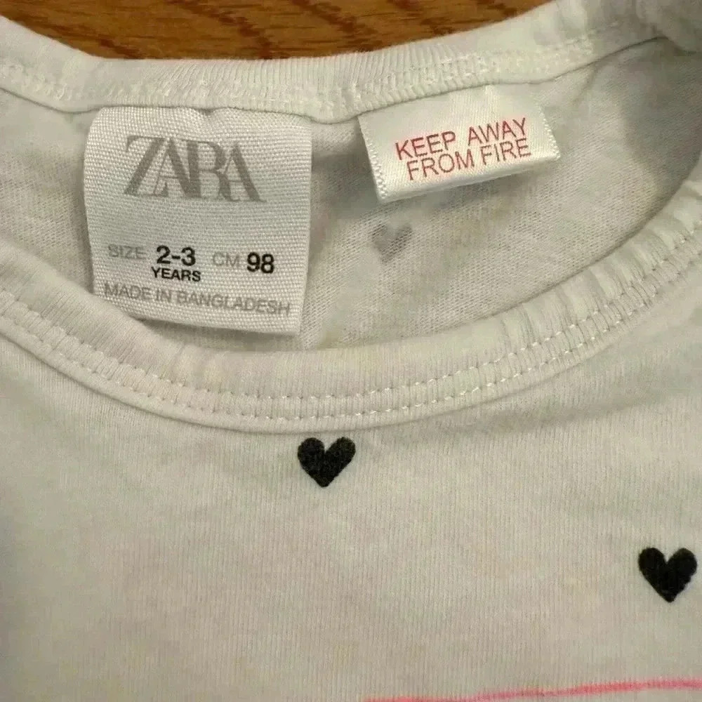 Zara Toddler Elephant T shirt Happiness is the new Pink size 2-3 years - Picture 4 of 5